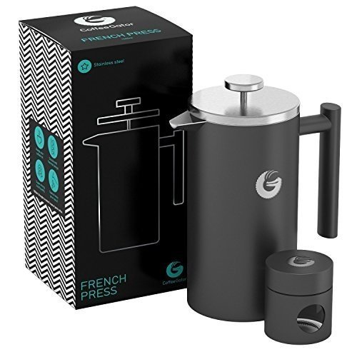 FRENCH PRESS / KAFFEEBEREITER / TEEBEREITER 1 Liter aus Edelstahl von Coffee Gator - Doppelwandige F