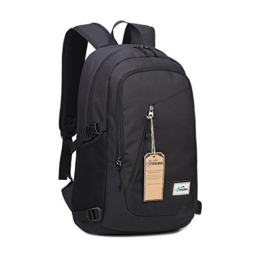 Fresion Laptop-Rucksäcke Damen Herren für 15,6 zoll Notebook Tasche mit USB Ladeport Stylishe Leic