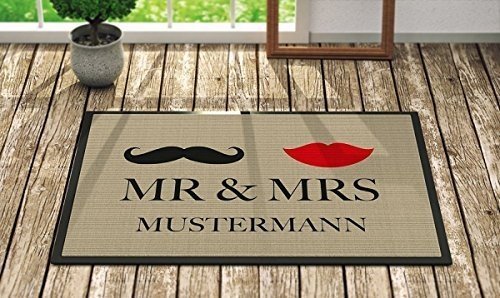 Fußmatte Mr. & Mrs. mit Nachnamen