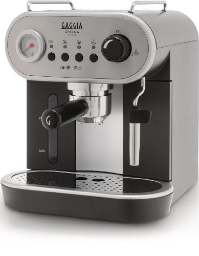 Gaggia RI8525/01 Carezza Deluxe Siebträger (1900 Watt, 15 bar, aus Edelstahl) Silber