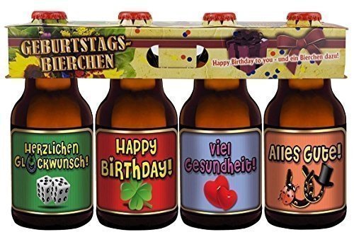 Geburtstags Bier im Happy Birthday 4er Träger