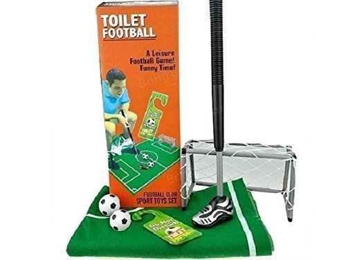 GiggleBeaver Toiletten-Fußball-Set, 6-teilig, Schläger circa 64 cm