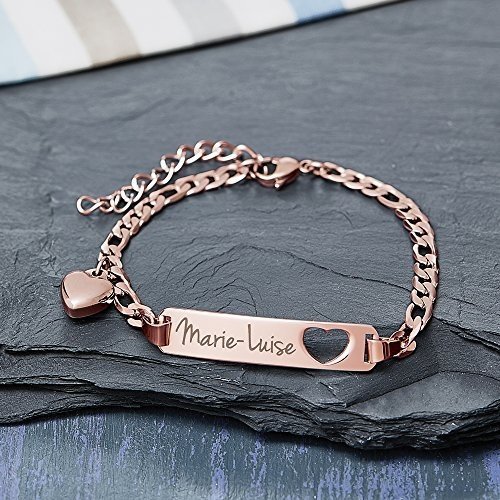 Gravado Armband aus Roségold-Edelstahl Personalisiert mit Namen