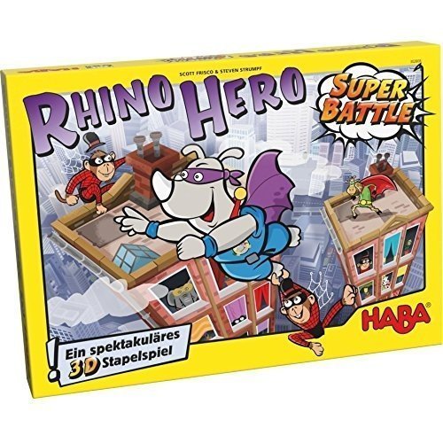Haba Rhino Hero Super Battle, spannendes 3D-Stapelspiel