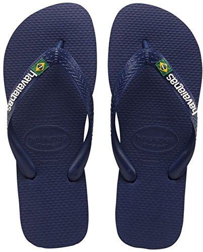 Havaianas Unisex Brasil Logo Zehentrenner, Blau (Brasil Logo Navy Blue), 45/46 EU (43/44 Brazilian)