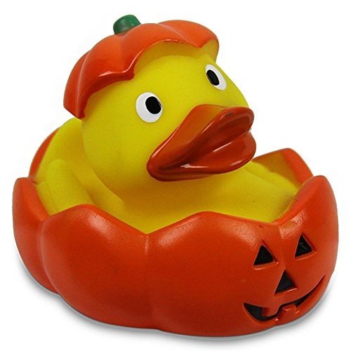 HC-Handel 913179 Vinyl Badeente Kürbis Gummi 9,5 cm