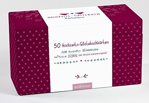 Hochzeits-Gästebuch-Kartenbox: 50 Hochzeits-Gästebuchkarten