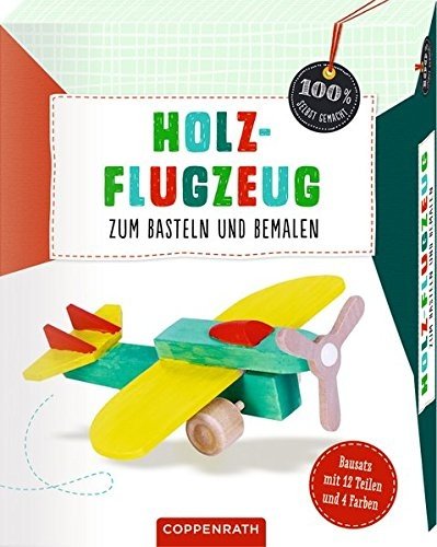 Holzflugzeug zum Basteln und Bemalen