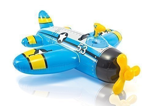 Intex Aufblasbar Wasser Waffe Flugzeug Rutscher 1,32 m x 1,30 m Schwimmbad Strand Spielzeug - Blau