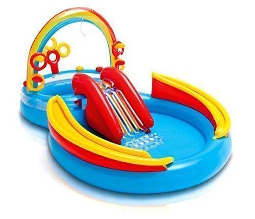 Intex Aufblasbares Wasserspielcenter Rainbow Ring, 117 x 76 x 53 Zoll