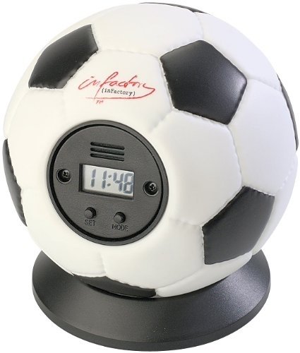 infactory Wecker: Wurfwecker Fußball (Gadget-Wecker)