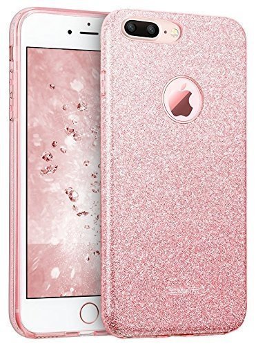 iPhone 7 Plus Schutzhülle, ESR Bling Glitzer Sparkle Drei Layer stoßfest Soft TPU äußere + Hard