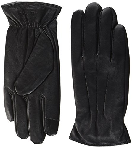 JACK & JONES Herren Handschuhe Jacmontana Leather Gloves Sts, Schwarz (Black), Small (Herstellergrö