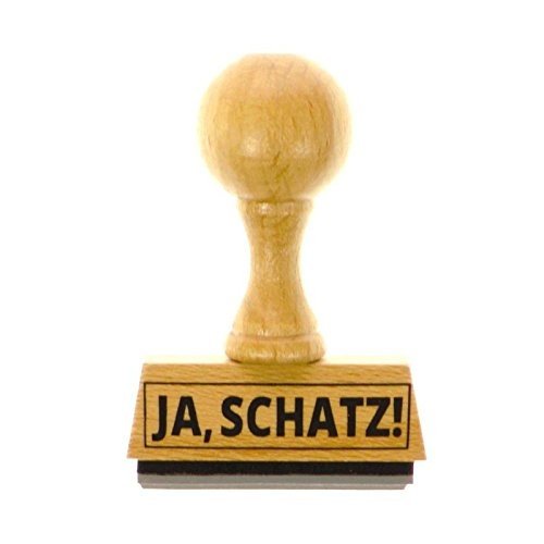 Ja, Schatz! Holzstempel - Stempel Bürostempel Frau