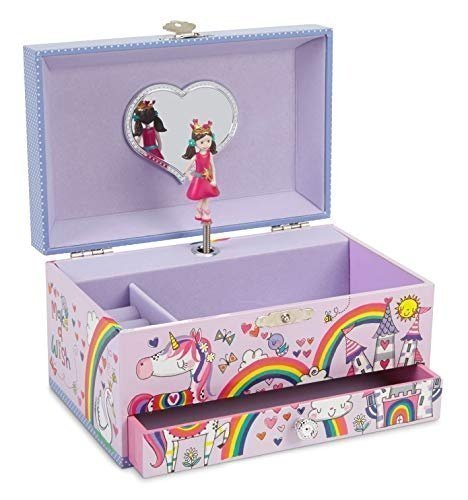 JewelKeeper Prinzessin Musikschmuckbox mit ausziehbarer Schublade