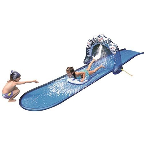 Jilong Ice Breaker Water Slide 500x95 cm Wasserrutschbahn mit Surfboard Wasserrutsche Wasserbahn Rut