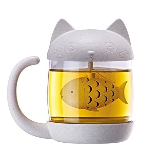 Katzen Glas Tee Becher