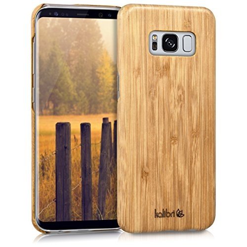 kalibri Holz Case Hülle für Samsung Galaxy S8 - Handy Cover Schutzhülle aus Echt-Holz und Kunstst
