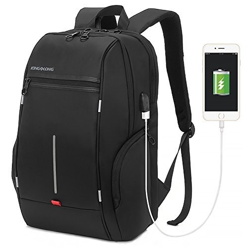 KINGSLONG Business Laptop-Rucksack Herren 15,6 Zoll mit USB-Ladenanschluss wasserdicht Anti-Diebstah