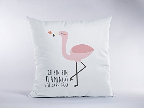 Kissen Sei der Flamingo unter den grauen Tauben