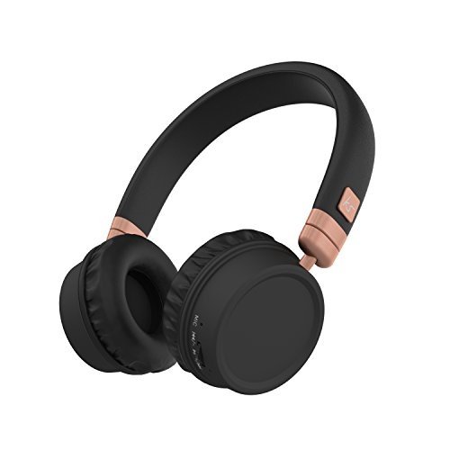 KitSound Harlem On-Ear Leicht Bluetooth Kopfhörer mit Integriertem Mikro und Musiksteuerung - Rosé