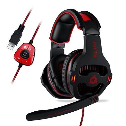 KLIM Mantis - Micro Gaming Headset - USB 7.1 - Hohe Qualität - Für PC PS4 Gaming