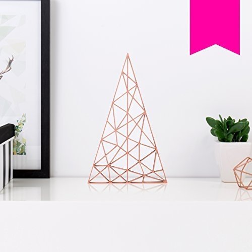 Kleinlaut 3D-Origamis aus Holz - Wähle ein Motiv & Farbe - "Tannenbaum" - 6,2 x 10 cm (S) - Neon Pi