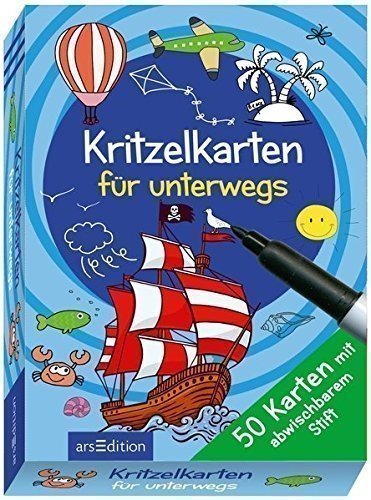 Kritzelkarten für unterwegs: Mit abwischbarem Stift