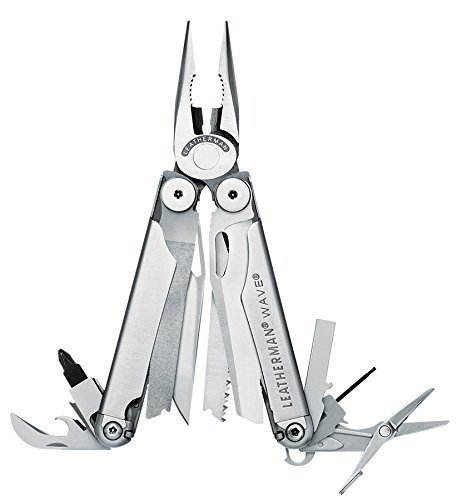 LEATHERMAN Wave 100% Edelstahl mit 19 Werkzeugen, 1 Stück,LTG830078