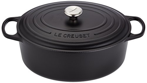 Le Creuset Gusseisen Bräter Signature oval, 35 cm, schwarz