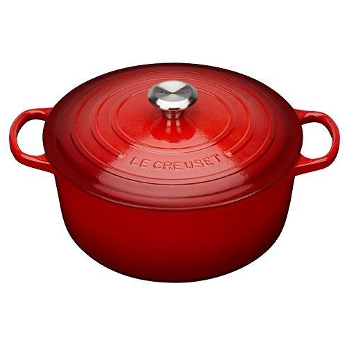 Le Creuset Gusseisen Bräter Signature rund 26 cm, kirschrot