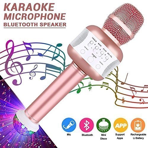 Leeron Bluetooth Karaoke Mikrofon mit Disco-Lichtern