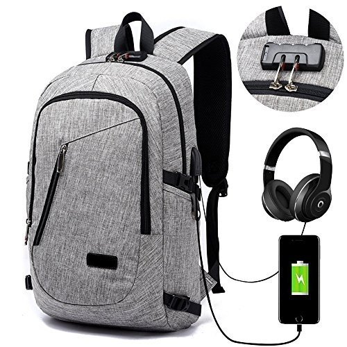 Lmeison Laptop-Rucksack mit USB-Ladeanschluss und Anti-Diebstahl Lock,12-16 Zoll Laptoptasche,Wasser