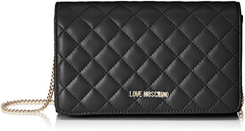 Love Moschino Damen Borsa Nappa Pu Quilted Schultertasche, Schwarz (Nero), 6x13x23 cm