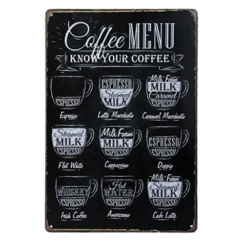 LUOEM Retro Metall Blechschild Kaffee Blechschilder