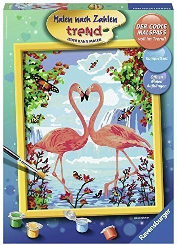 Malen nach Zahlen Flamingo Love