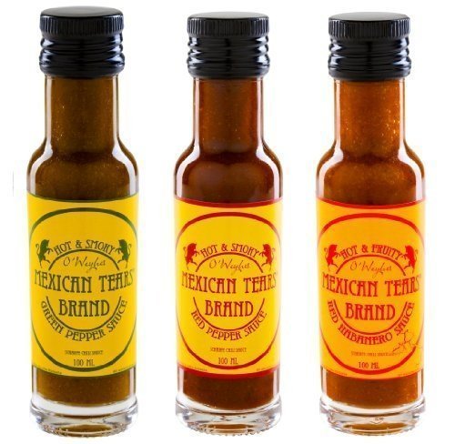 Mexican Tears® - 3er Pack, scharfe Sauce aus Habaneros und Chipotle [3x100ml Chilisauce]