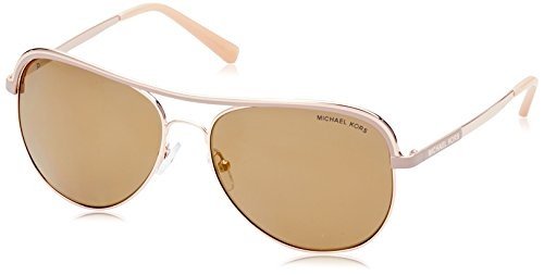 MICHAEL KORS Unisex-Erwachsene Sonnenbrille Vivianna I, Schwarz (Rose Gold / Taupe 11072t), 58