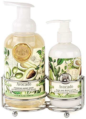 Michel Design Works Schäumendes Hand Seife und Lotion Caddy Geschenk Set, Tuscan Grove Avocado avoc