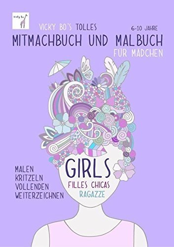 Mitmachbuch und Malbuch Mädchen