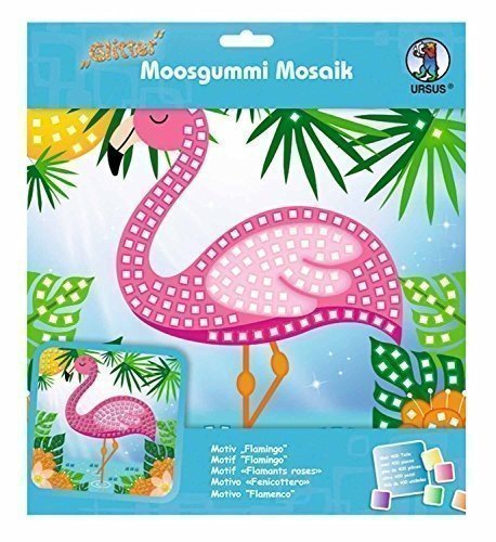 Moosgummi Mosaikbild Flamingo