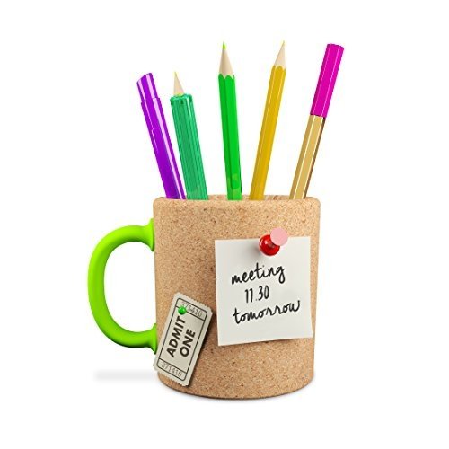 Mustard Stiftehalter in Form einer Tasse - Pinnwand-Effekt durch Kork - Memo Mug