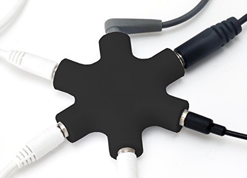 MyGadget 5-Fach Klinken Splitter - 3,5 mm Aux Klinkenverteiler - Mini Audio Verteiler - Kopfhörer B