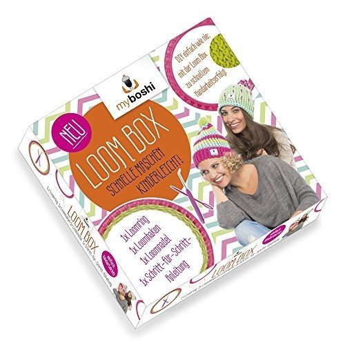 myboshi Strick-Ring Loom-Set inkl. Anleitung für eine Mütze - ideal für Einsteiger und Kinder ➧