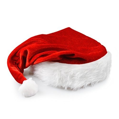Nikolausmütze mit Pelzrand, in rot – weiß, Weihnachtsmütze, Weihnachtsmann, Wintermütze, Mütz