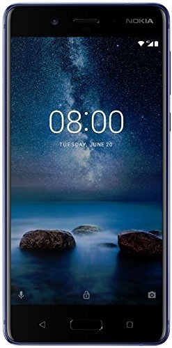 Nokia 8 Smartphone (5,3 Zoll IPS QHD Display, 128GB ROM, 6GB RAM, 13 MP Kamera, spritzgeschützt (IP