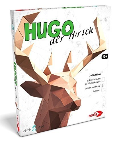 Noris Spiele 606311512 - Papershape 3D Hirsch, mehrfarbig