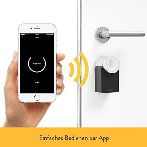 Nuki Smart Lock - Elektronisches Türschloss mit Bluetooth - Automatisches Öffnen der Tür per Smar