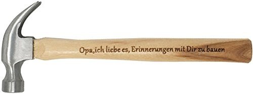 Opa Gravierter Holzhammer