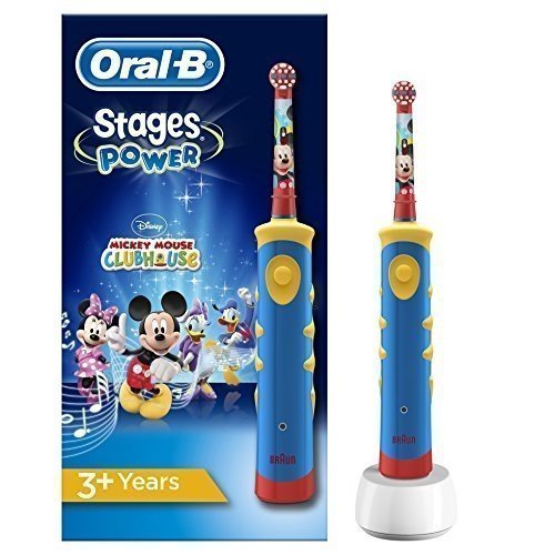 Oral-B Stages Power Kids Elektrische Kinderzahnbürste, im Disney Mickey Mouse Design